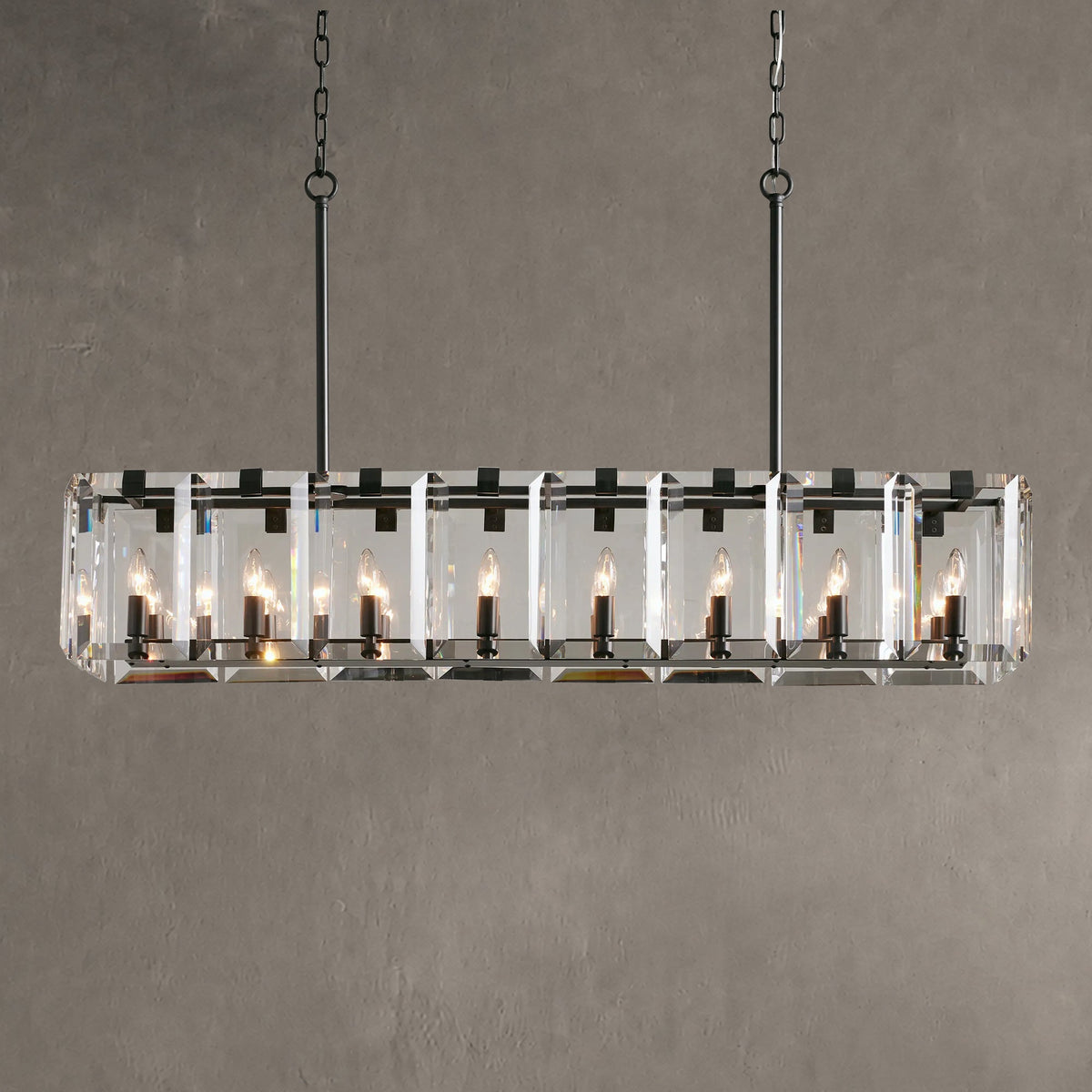Amaya Rectangular Chandelier 12/16 Light