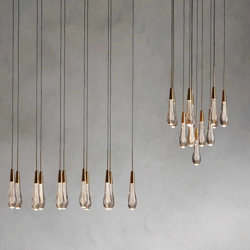 Soltaire Crystal Pendant 1 light 2 lights