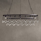 Aubrey Oval Crystal Ball 7 Light Chandelier