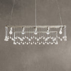Aubrey Crystal Ball Rectangular Chandelier 47'' 60''