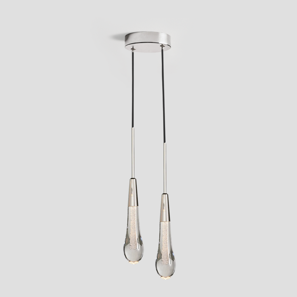 Soltaire Crystal Pendant 1 light 2 lights