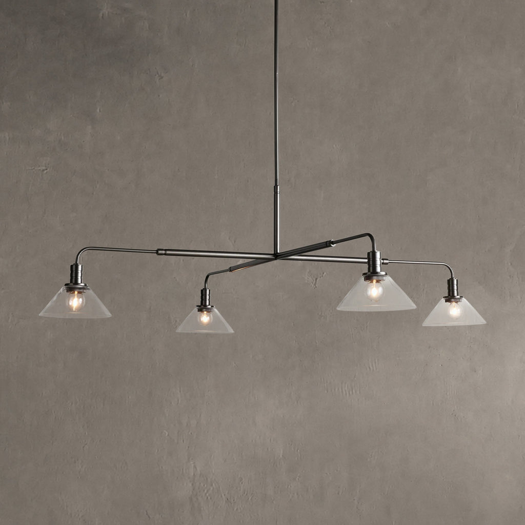 Theron Glass Round Chandelier 30'' 52''