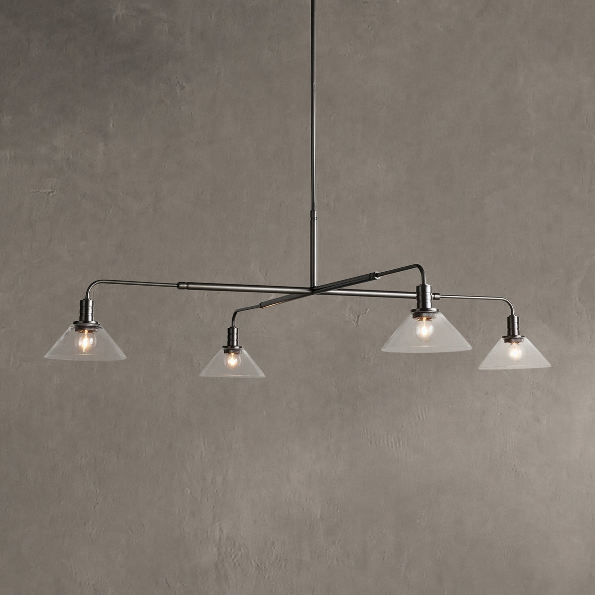 Theron Glass Round Chandelier 30'' 52''