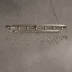 Aubrey Oval Crystal Ball 7 Light Chandelier