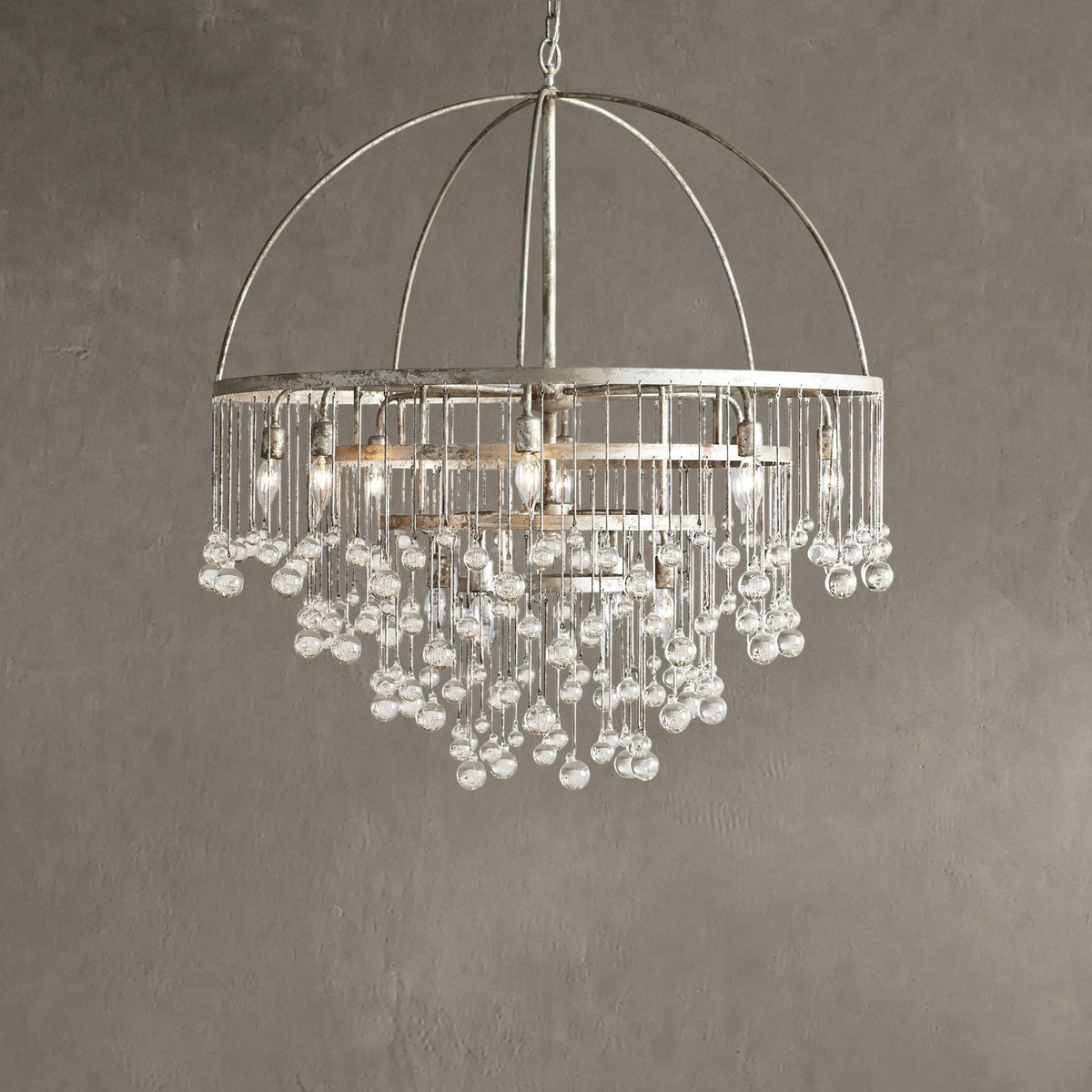 Aubrey Crystal Ball Round Chandelier 5 Light / 8 Light