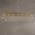 Aubrey Crystal Ball Rectangular Chandelier 47'' 60''