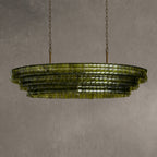 Ghiaccio Glass Oval Chandelier 54''65''