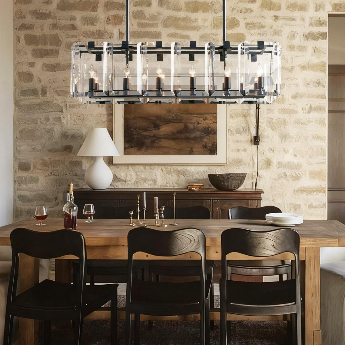 Amaya Rectangular Chandelier 12/16 Light