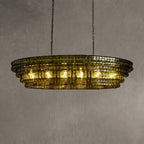 Ghiaccio Glass Oval Chandelier 54''65''
