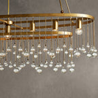 Aubrey Oval Crystal Ball 7 Light Chandelier
