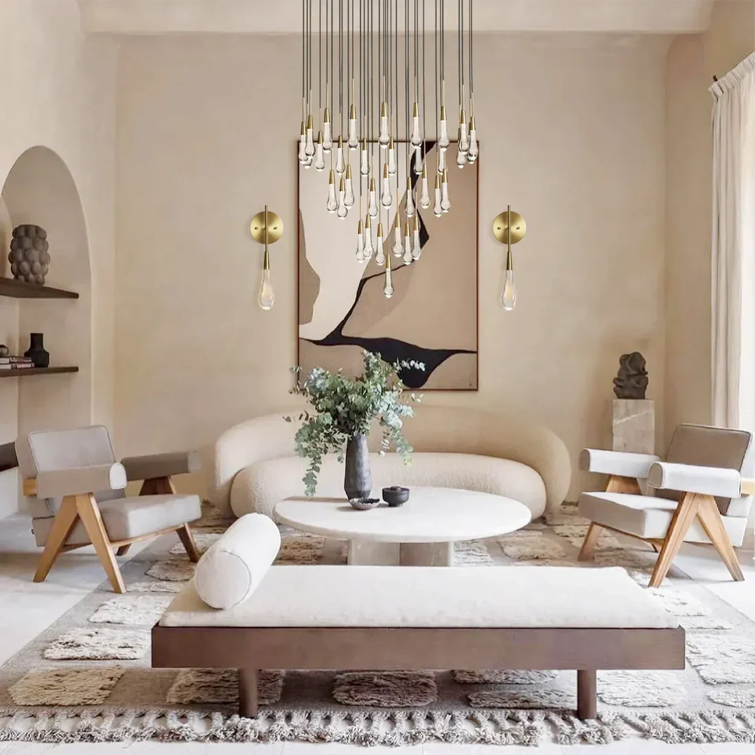 Soltaire Round Chandelier 17" 24" 36“48‘’ 58“