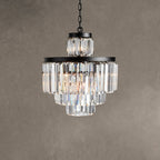 Leyland 11-Light Art Deco Chandelier with K9 Glass Crystals