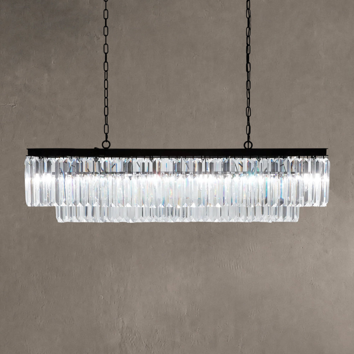 Leyland Tiered Rectangular Chandelier