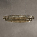 Ghiaccio Glass Oval Chandelier 54''65''