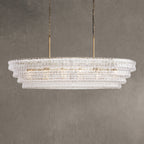 Ghiaccio Glass Oval Chandelier 54''65''