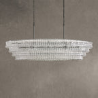 Ghiaccio Glass Oval Chandelier 54''65''