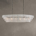 Ghiaccio Glass Oval Chandelier 54''65''