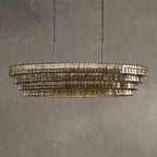 Ghiaccio Glass Oval Chandelier 54''65''