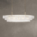 Ghiaccio Glass Oval Chandelier 54''65''
