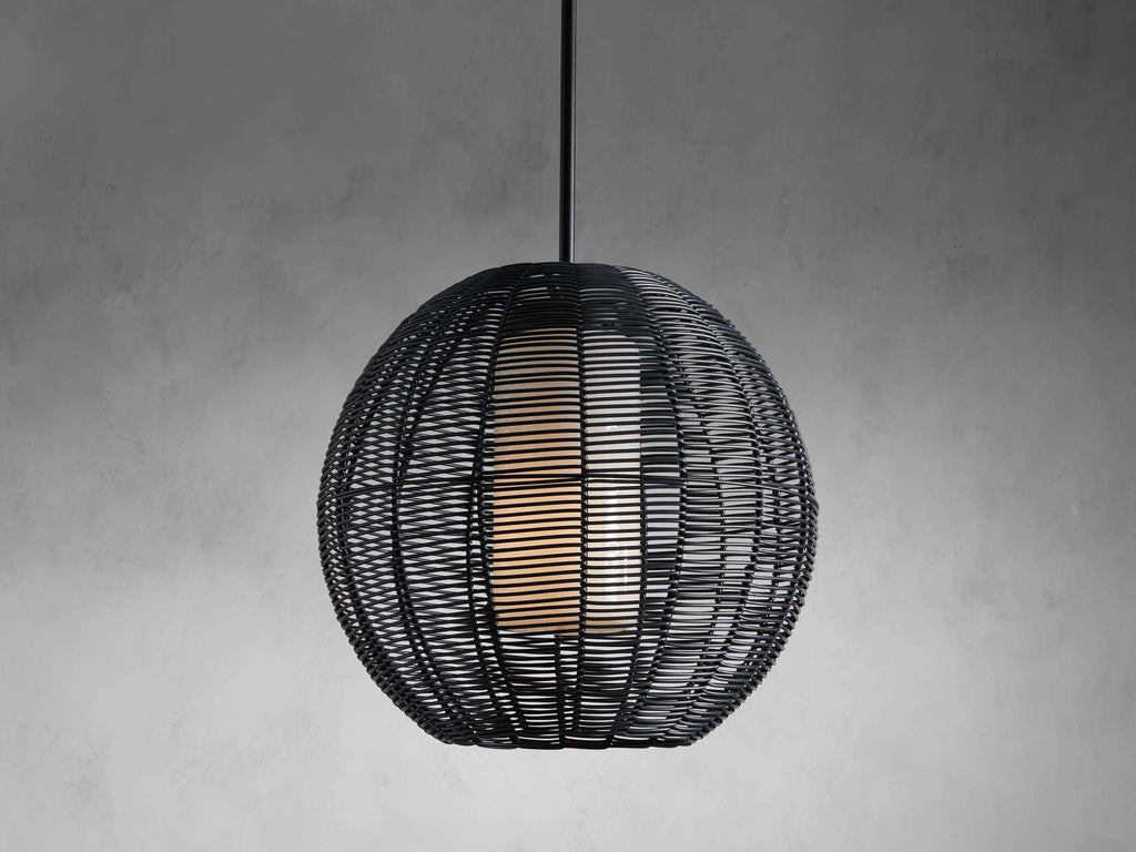 Cohen Globe Wicker Outdoor Pendant 20''D