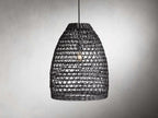 Braemar Wicker Outdoor Black Pendant