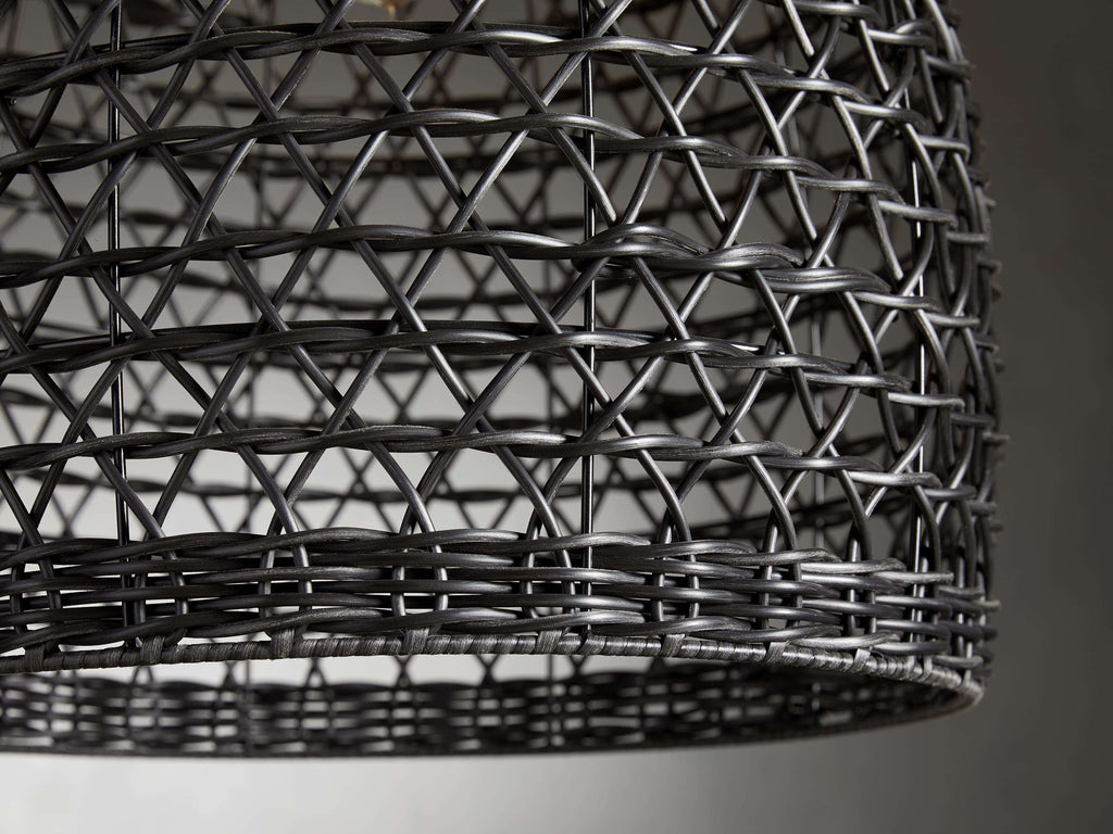 Braemar Wicker Outdoor Black Pendant