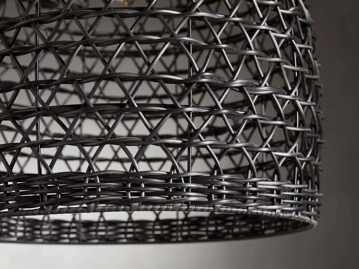 Braemar Wicker Outdoor Black Pendant