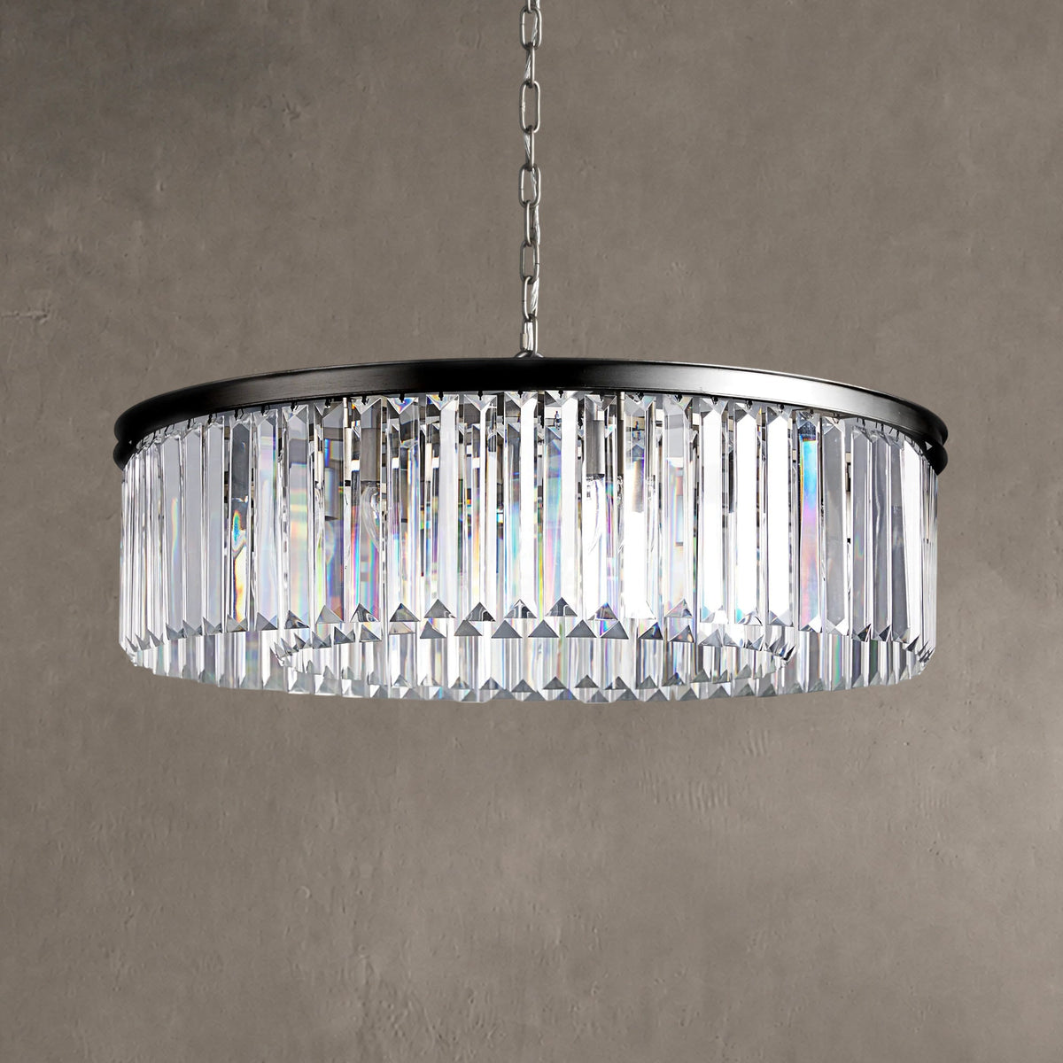 Leyland Crystal Round Chandelier