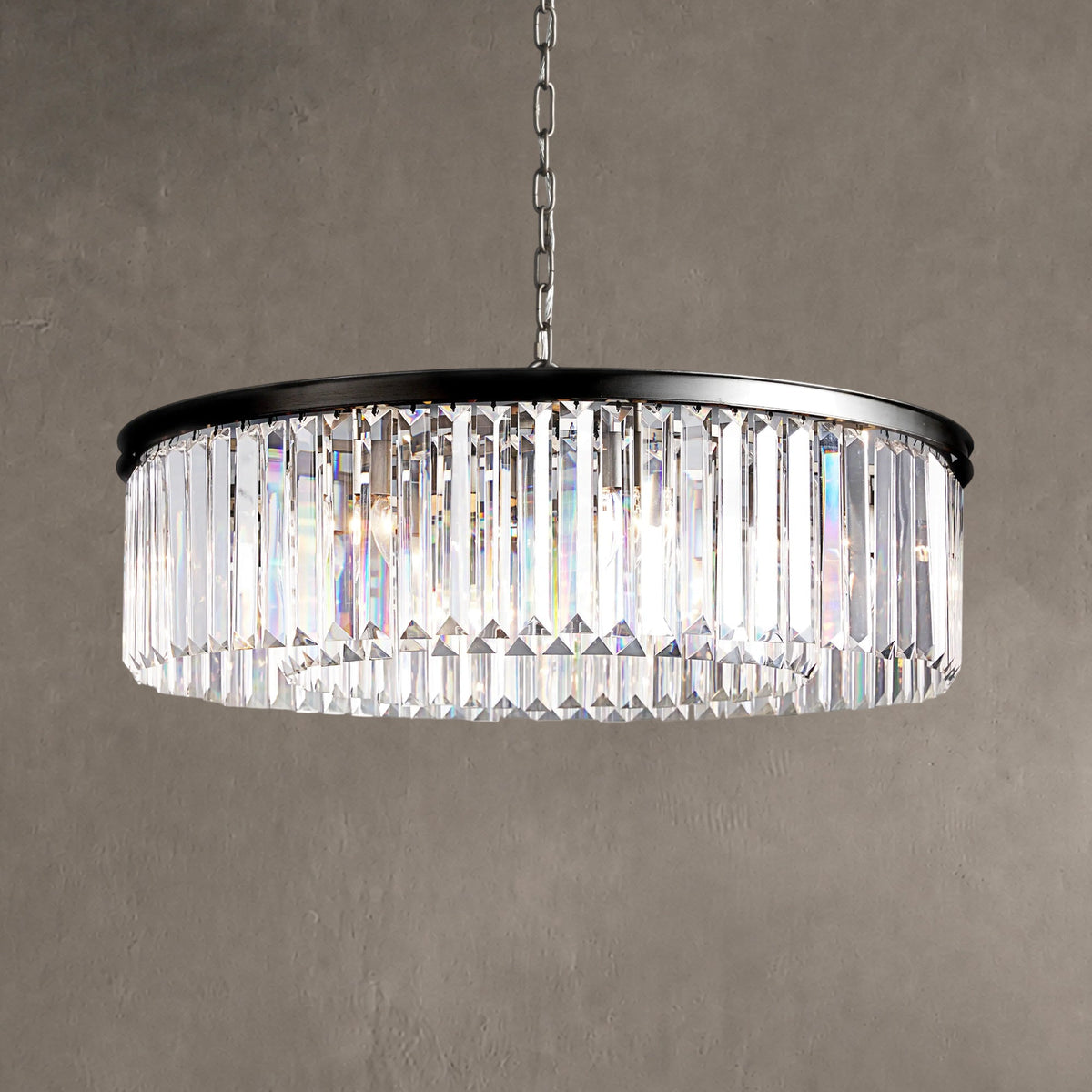 Leyland Crystal Round Chandelier