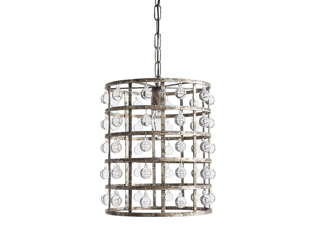 La Cage 12" Pendant in Silver Clay