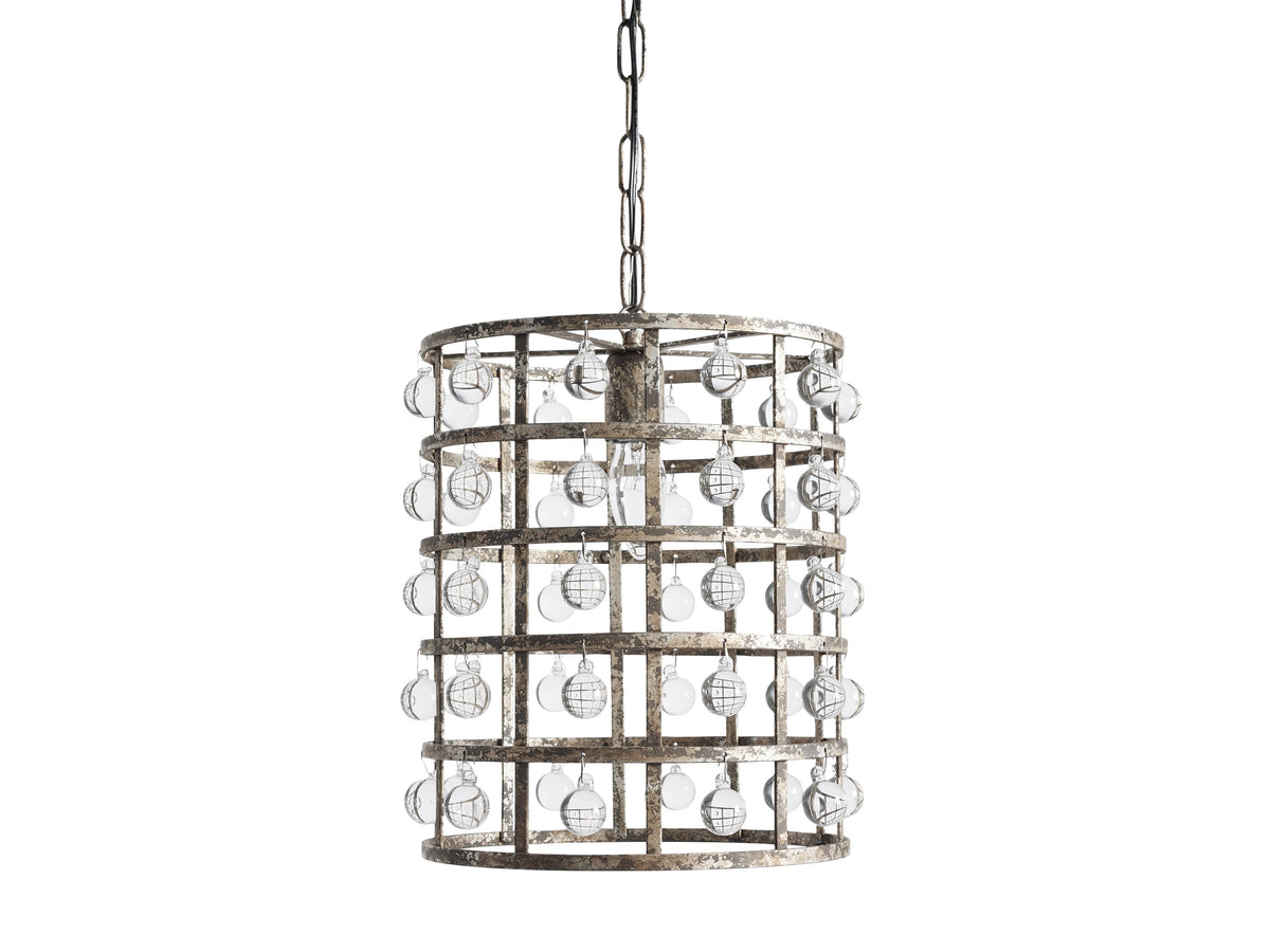 La Cage 12" Pendant in Silver Clay