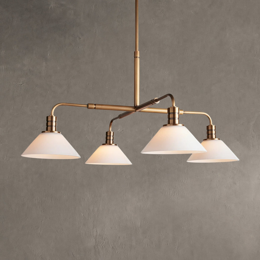 Theron Glass Round Chandelier 30'' 52''