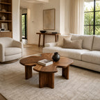 Clover-Shaped Walnut Coffee Table