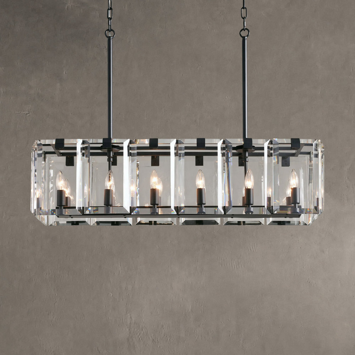 Amaya Rectangular Chandelier 12/16 Light