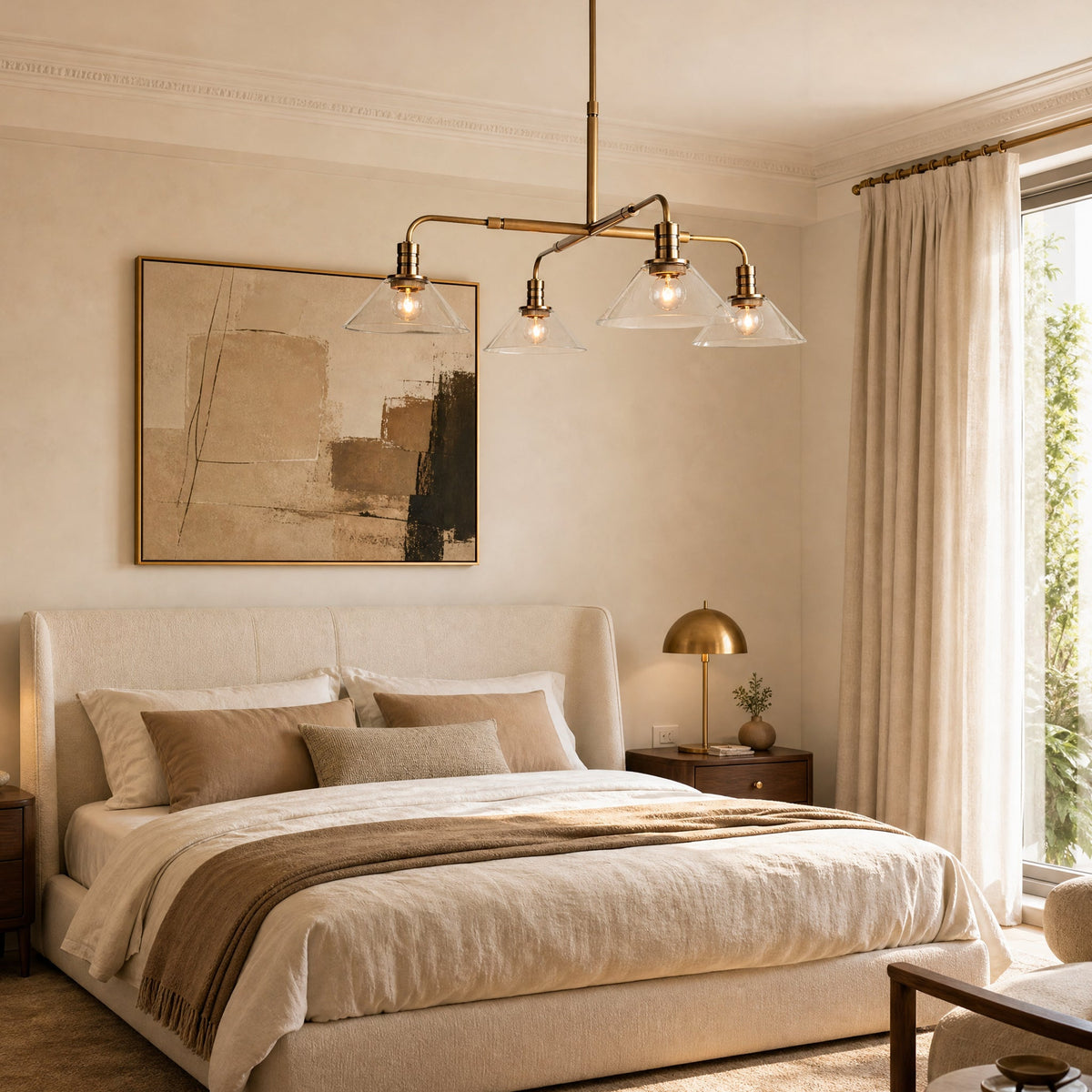 Theron Glass Round Chandelier 30'' 52''