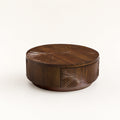 Ginkgo-Carved Walnut Coffee Table