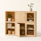 Modular Light Wood Storage Cube