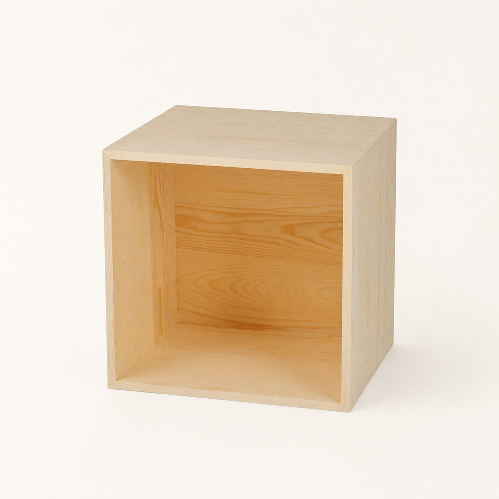 Modular Light Wood Storage Cube