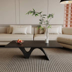 Oval Dark Wood Statement Coffee Table
