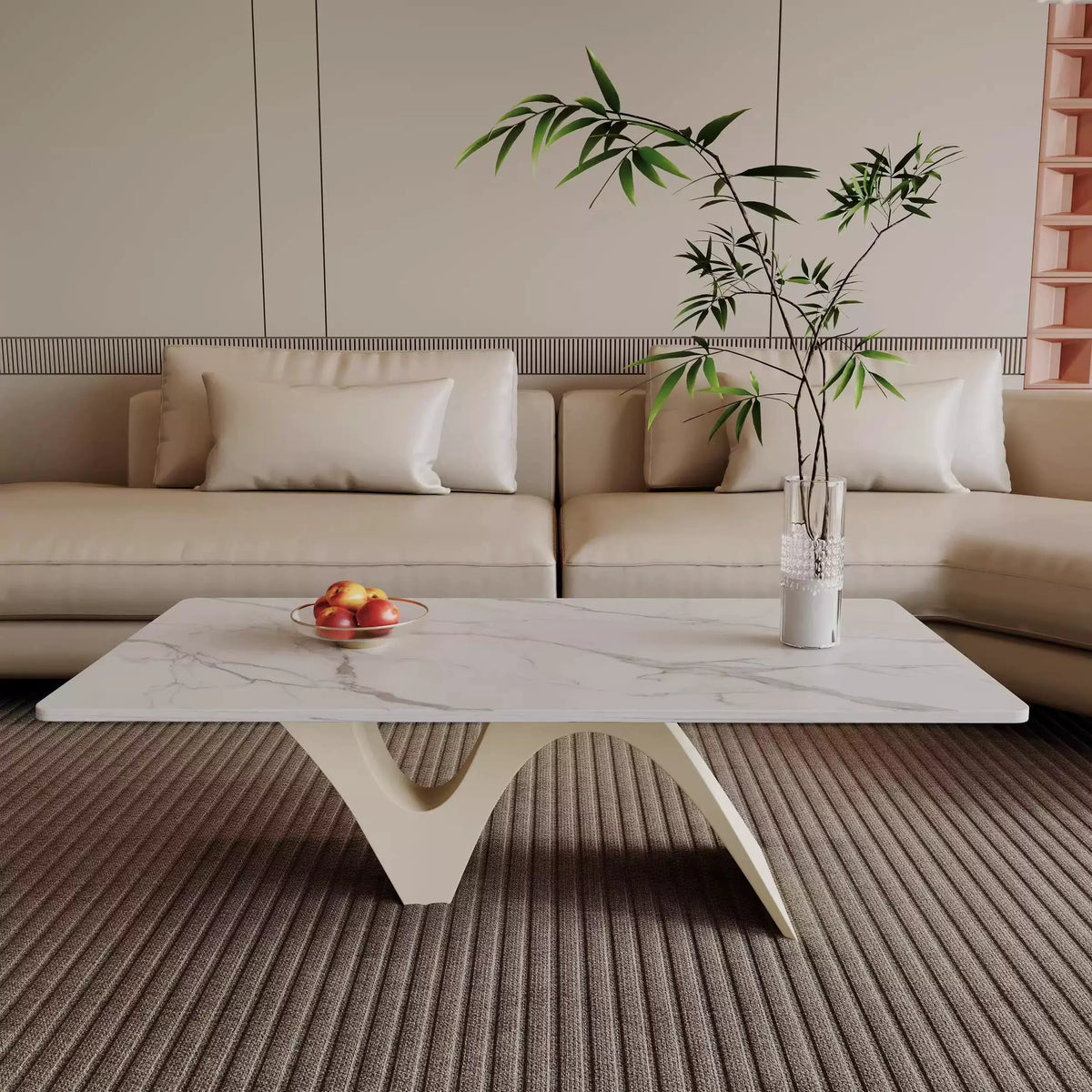 Oval Dark Wood Statement Coffee Table