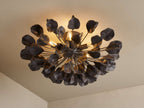 Organic Ceramic Petal Flush Mount Ceiling Light