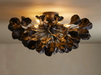 Organic Ceramic Petal Flush Mount Ceiling Light