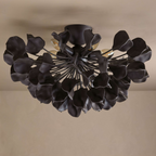 Organic Ceramic Petal Flush Mount Ceiling Light