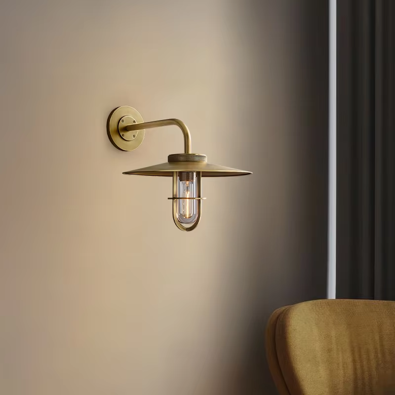 Solid Brass Outdoor Wall Lantern Sconce