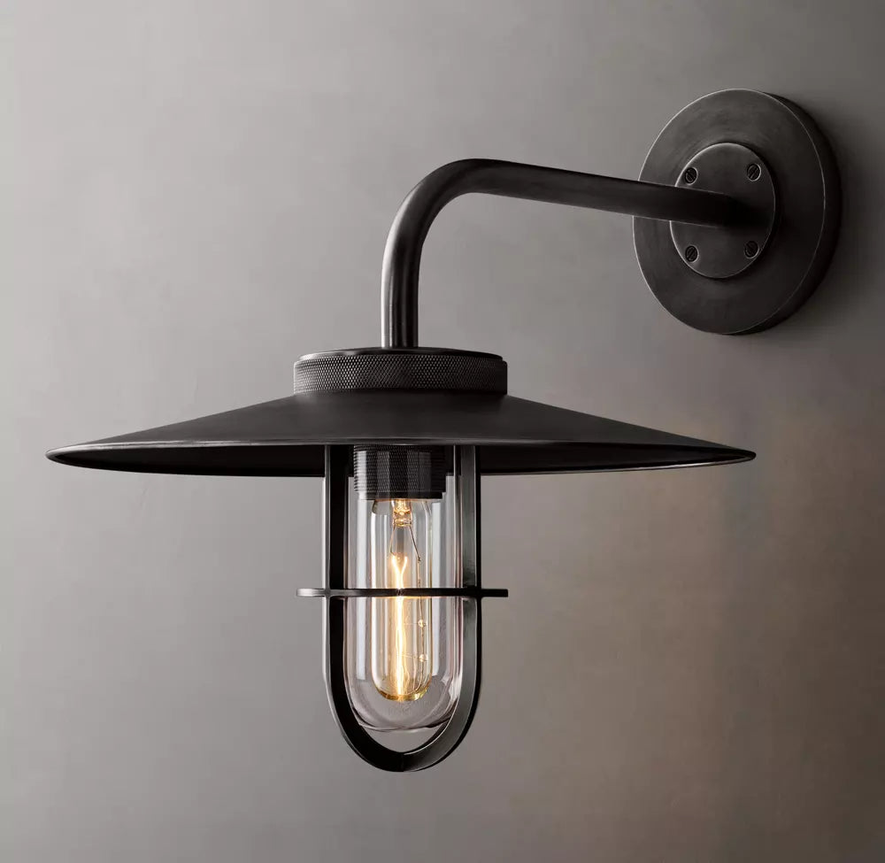 Solid Brass Outdoor Wall Lantern Sconce