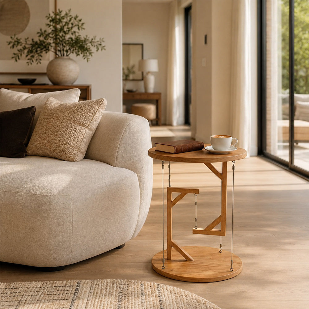 Floating Tension-Cable End Table
