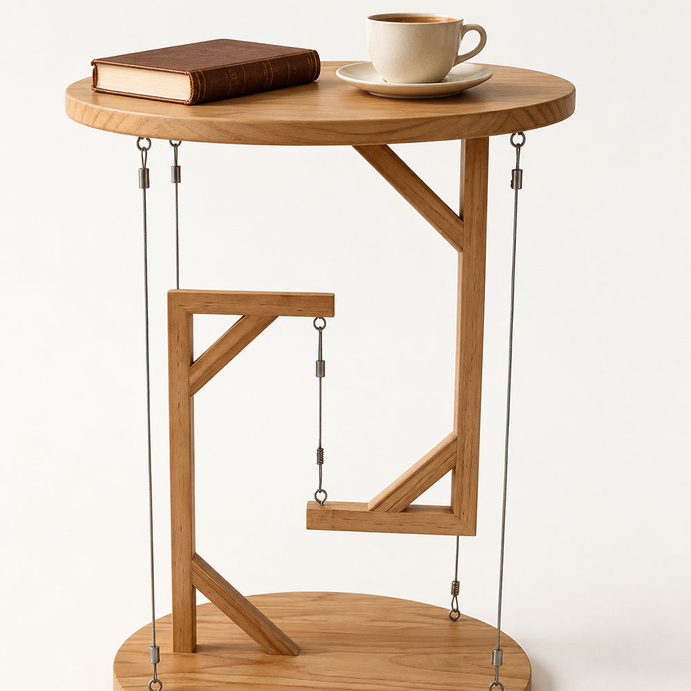 Floating Tension-Cable End Table