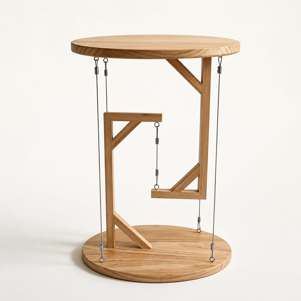 Floating Tension-Cable End Table
