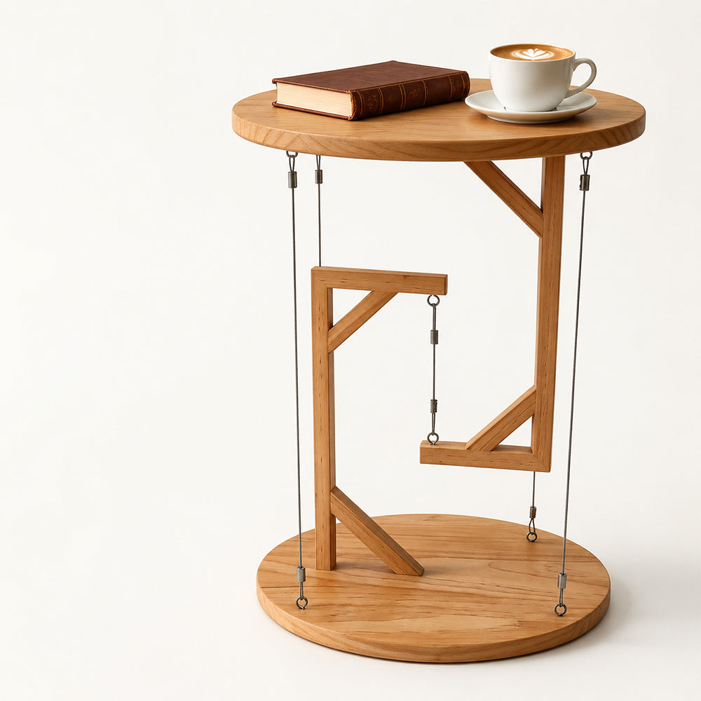 Floating Tension-Cable End Table