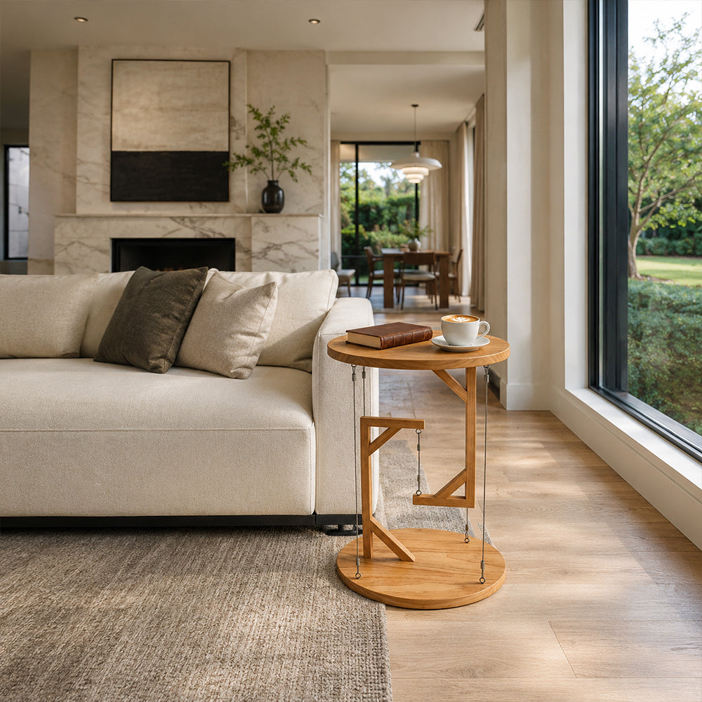 Floating Tension-Cable End Table